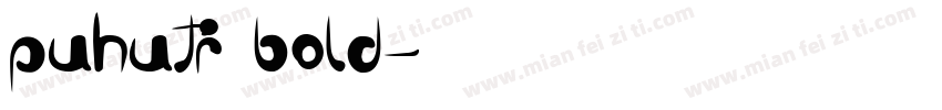 puhuti bold字体转换